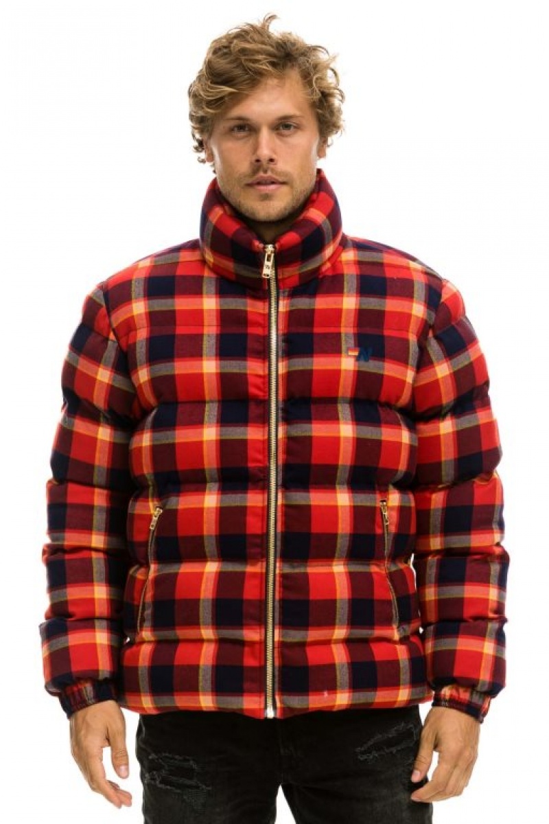 Chaquetas Aviator Nation Plaid Traveler Hombre Rugby Plaid | 65DJLSFGX