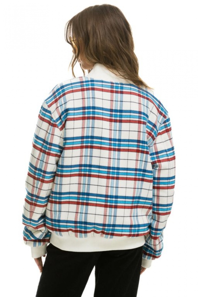 Chaquetas Aviator Nation Plaid Varsity Hombre Montauk Plaid | 69AWHTFQJ