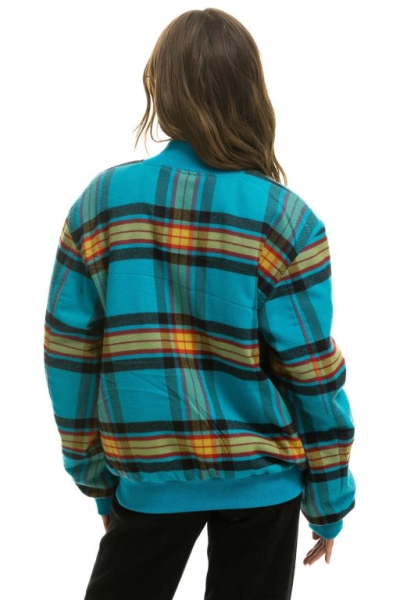 Chaquetas Aviator Nation Plaid Varsity Hombre Jackson Plaid | 69BQEZADV