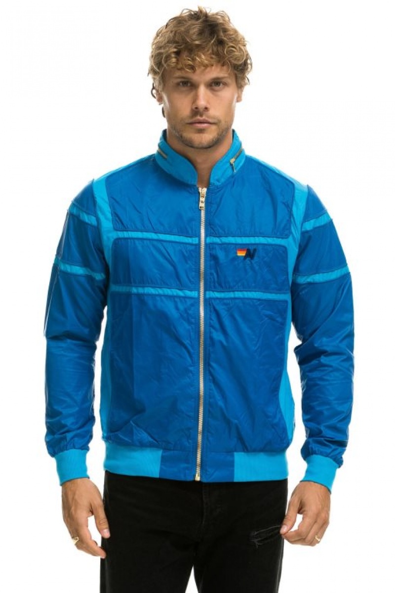 Chaquetas Aviator Nation Racer Hombre Blue | 64YANMEVD