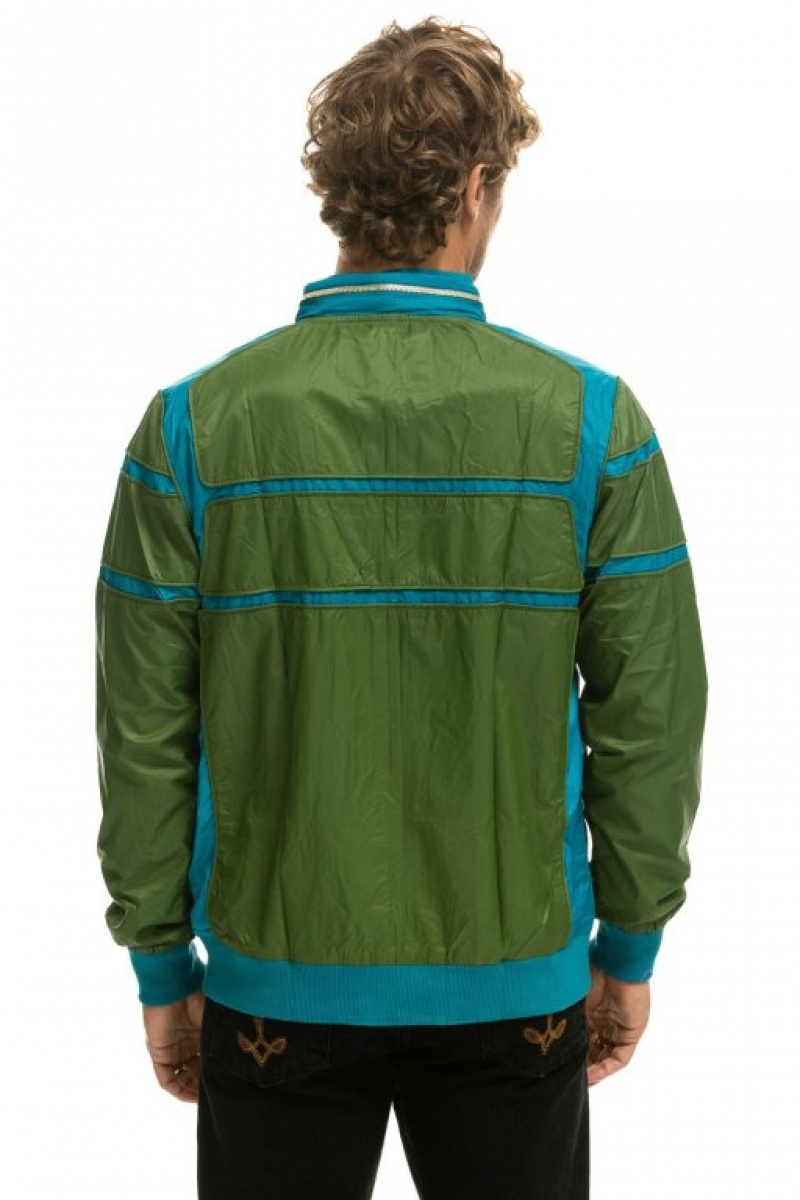 Chaquetas Aviator Nation Racer Hombre Green | 64ZERGWIQ