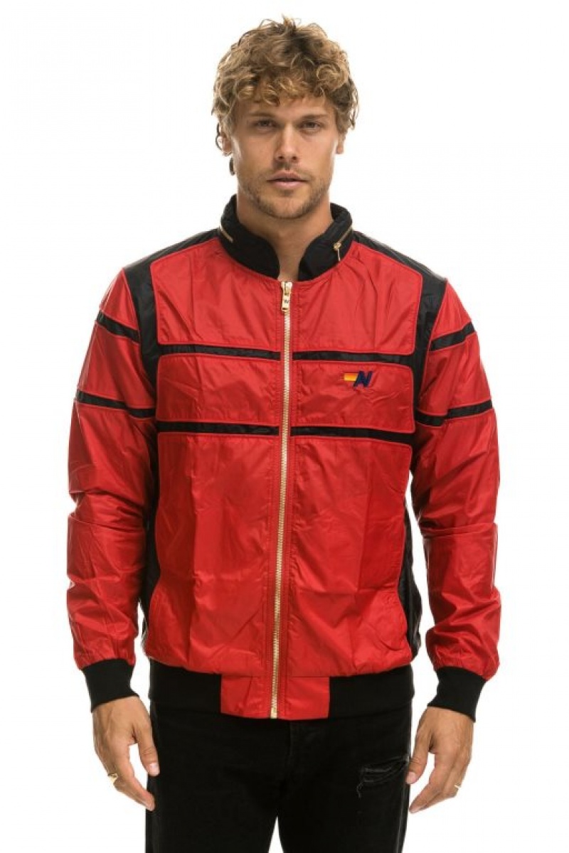 Chaquetas Aviator Nation Racer Hombre Pink | 65ASXCZQE