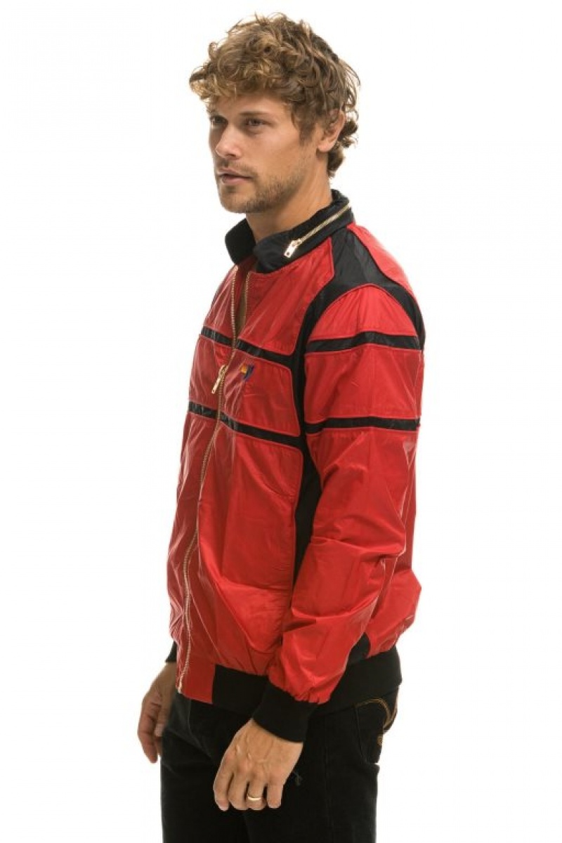 Chaquetas Aviator Nation Racer Hombre Pink | 65ASXCZQE