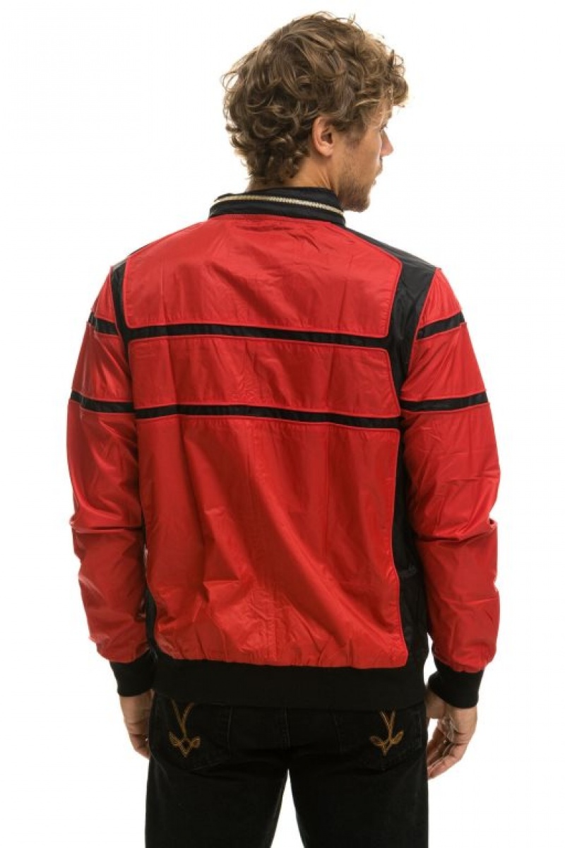 Chaquetas Aviator Nation Racer Hombre Pink | 65ASXCZQE