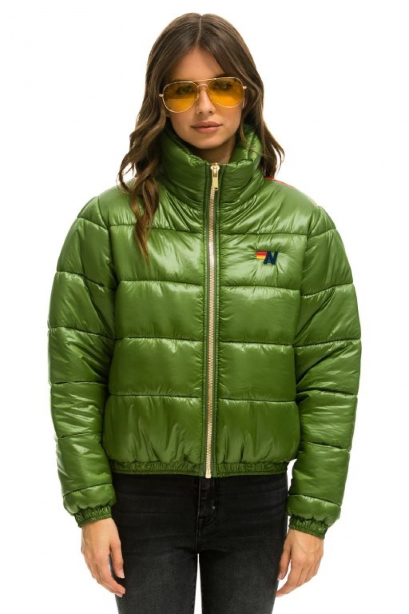 Chaquetas Aviator Nation Sunburst Apres Puffer Mujer Green | 10VTYDJEK
