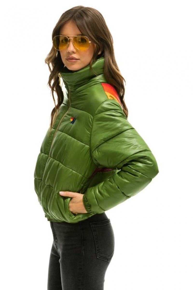 Chaquetas Aviator Nation Sunburst Apres Puffer Mujer Green | 10VTYDJEK