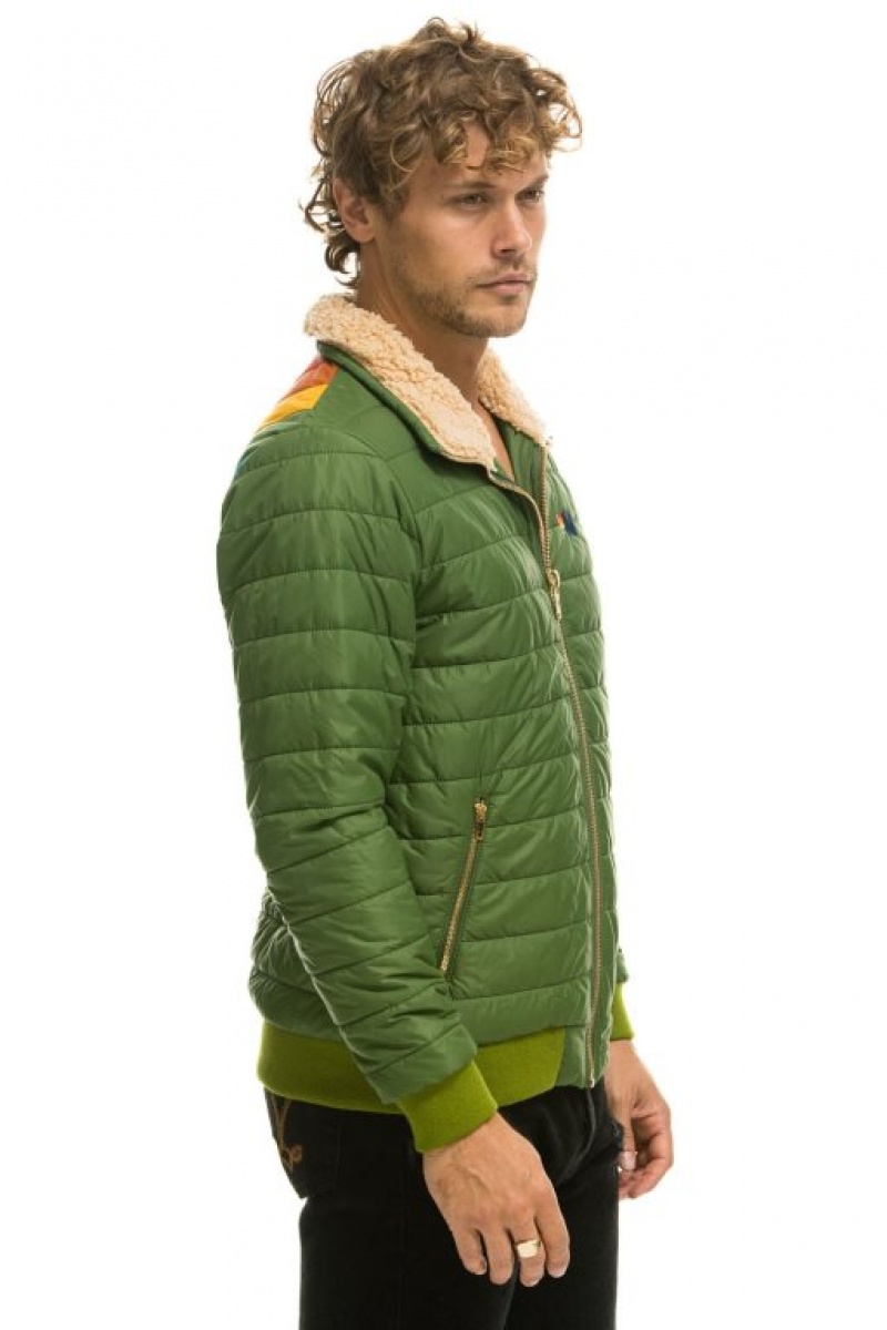 Chaquetas Aviator Nation Sunburst Hombre Green | 65KXNJGPA
