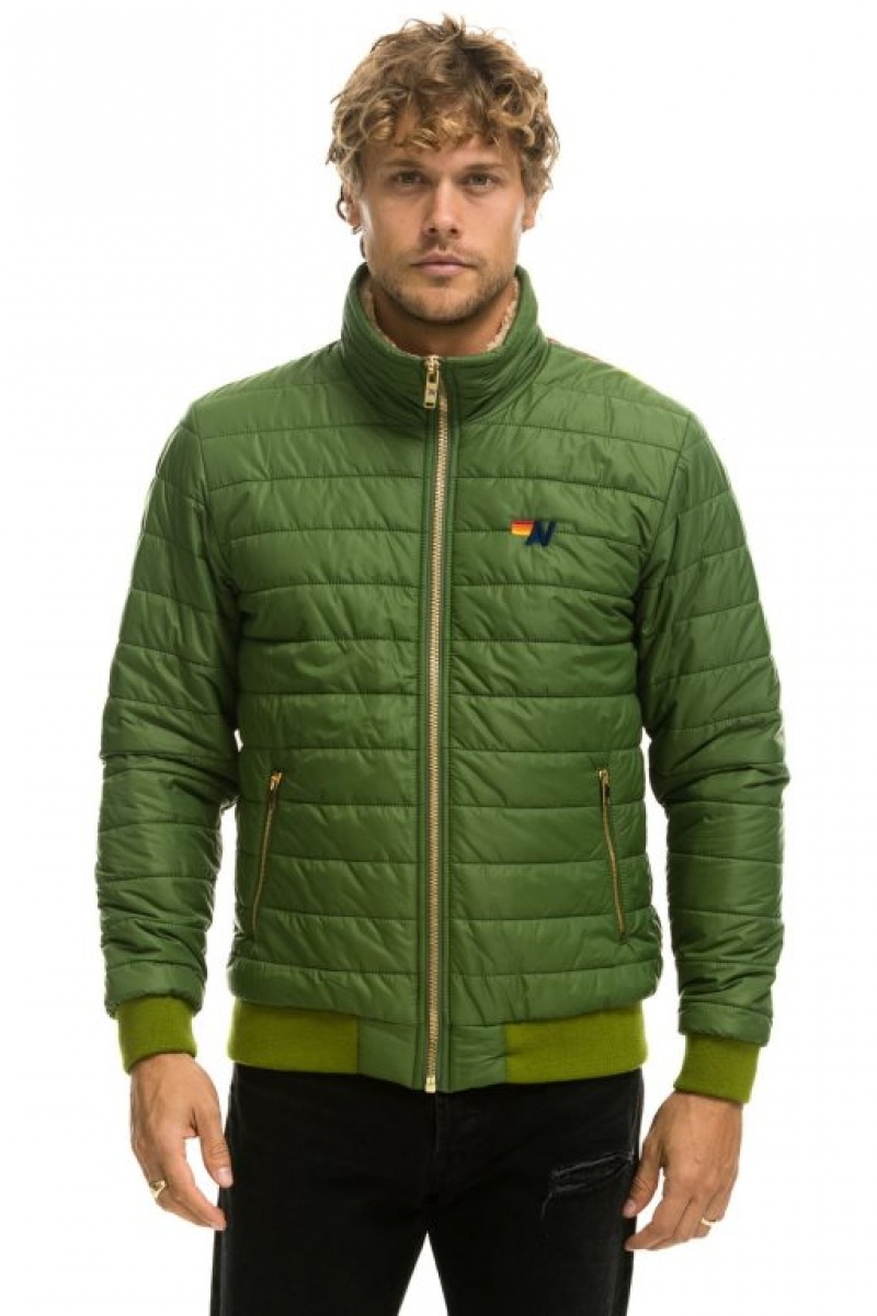 Chaquetas Aviator Nation Sunburst Hombre Green | 65KXNJGPA