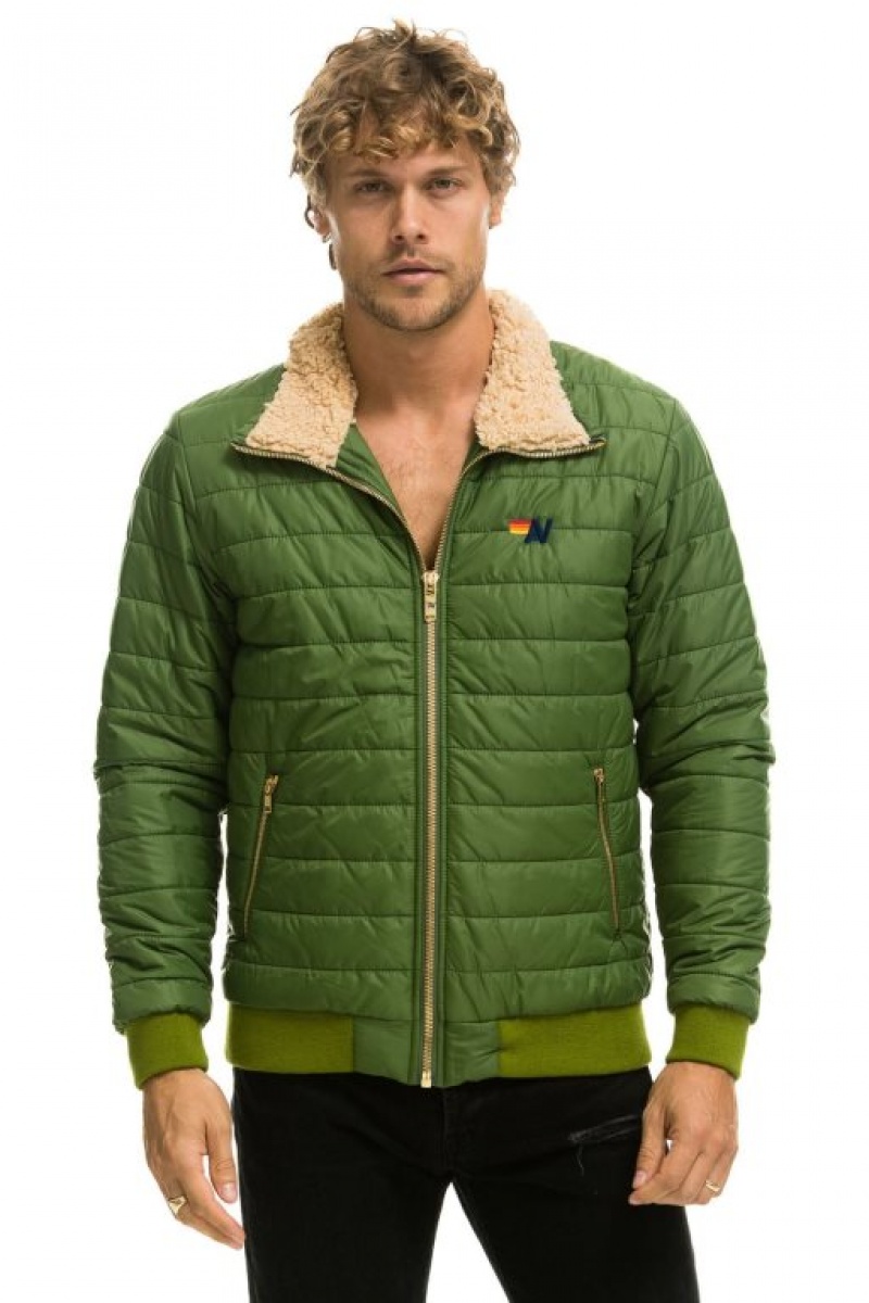 Chaquetas Aviator Nation Sunburst Hombre Green | 65KXNJGPA
