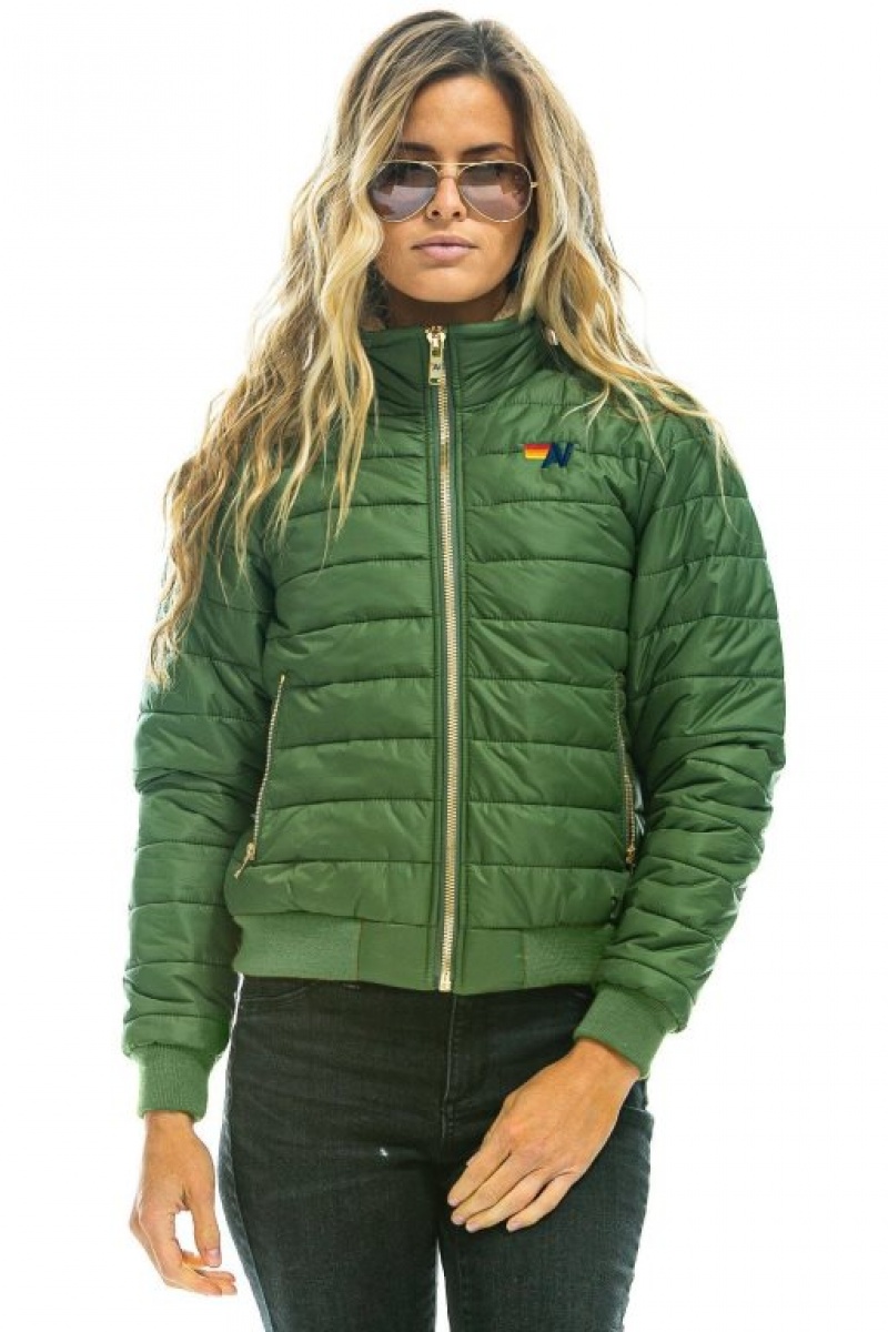 Chaquetas Aviator Nation Sunburst Mujer Green | 10SXFUVWY