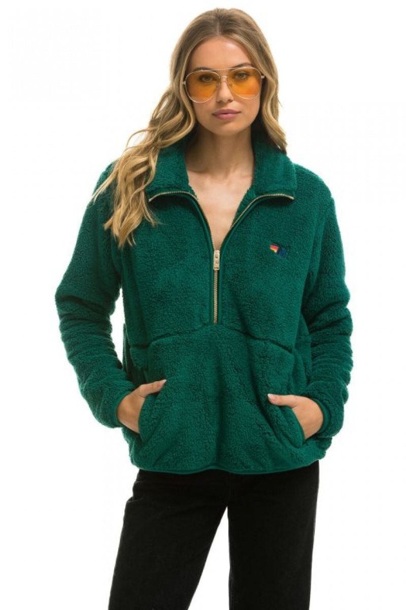 Chaquetas Aviator Nation Teddy Half Zip Hombre Amazon | 68VRZCAXN