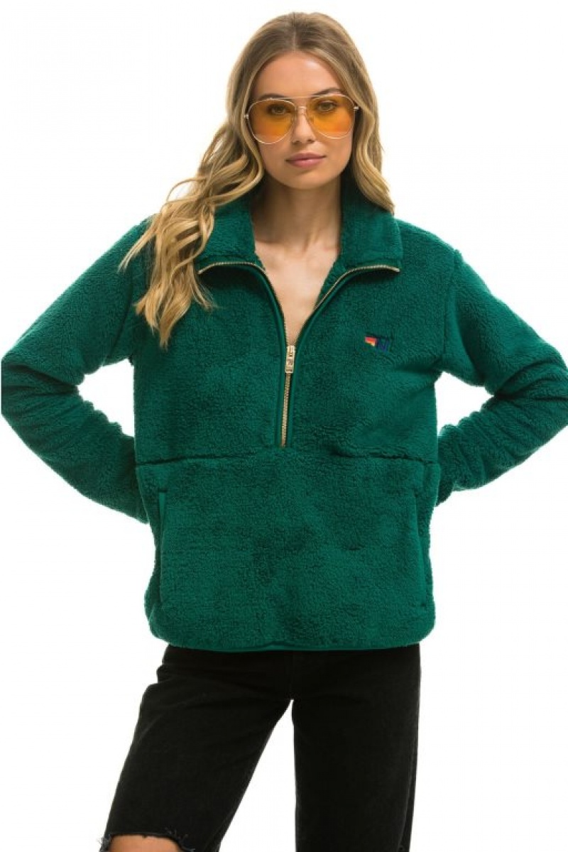 Chaquetas Aviator Nation Teddy Half Zip Hombre Amazon | 68VRZCAXN