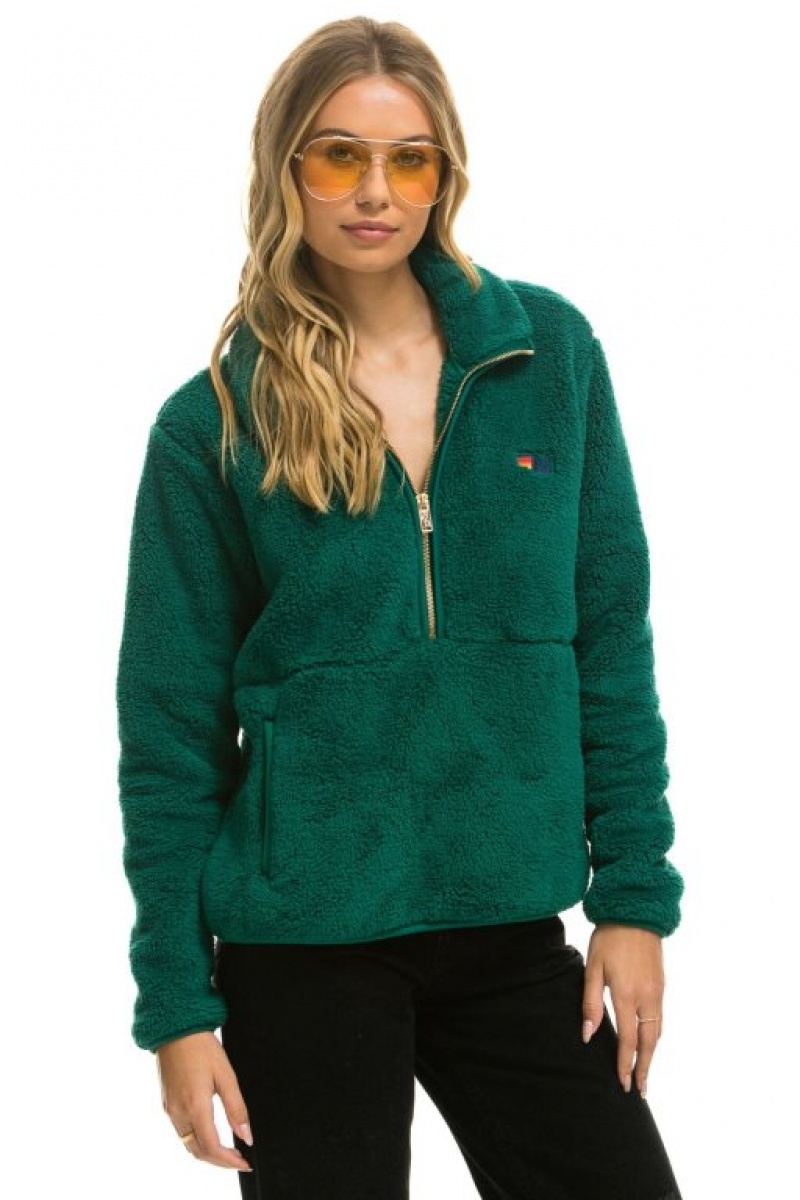 Chaquetas Aviator Nation Teddy Half Zip Hombre Amazon | 68VRZCAXN