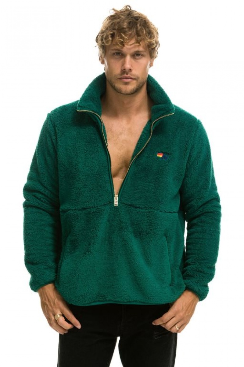 Chaquetas Aviator Nation Teddy Half Zip Hombre Amazon | 68VRZCAXN