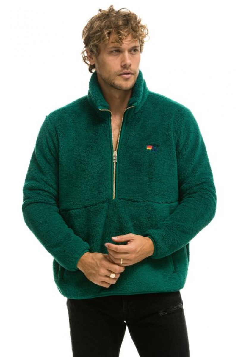 Chaquetas Aviator Nation Teddy Half Zip Hombre Amazon | 68VRZCAXN