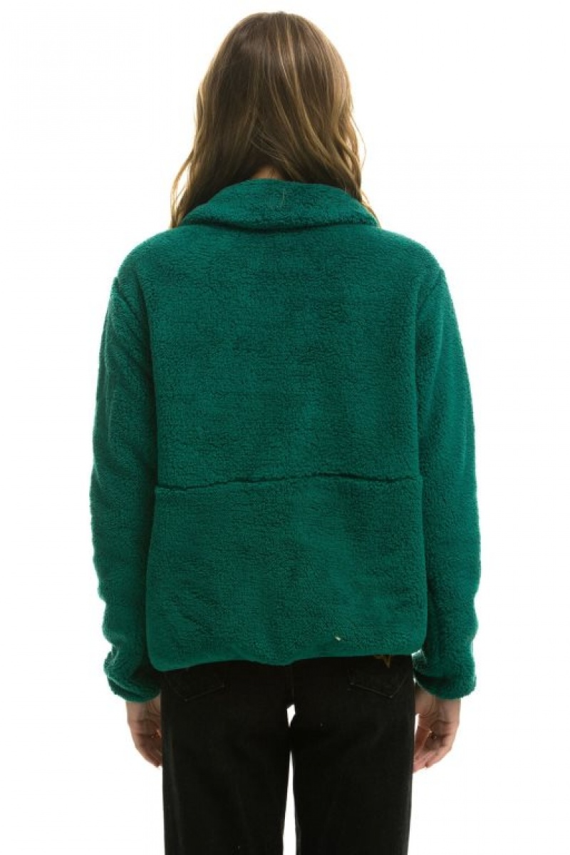 Chaquetas Aviator Nation Teddy Half Zip Mujer Amazon | 09RZXWGCA