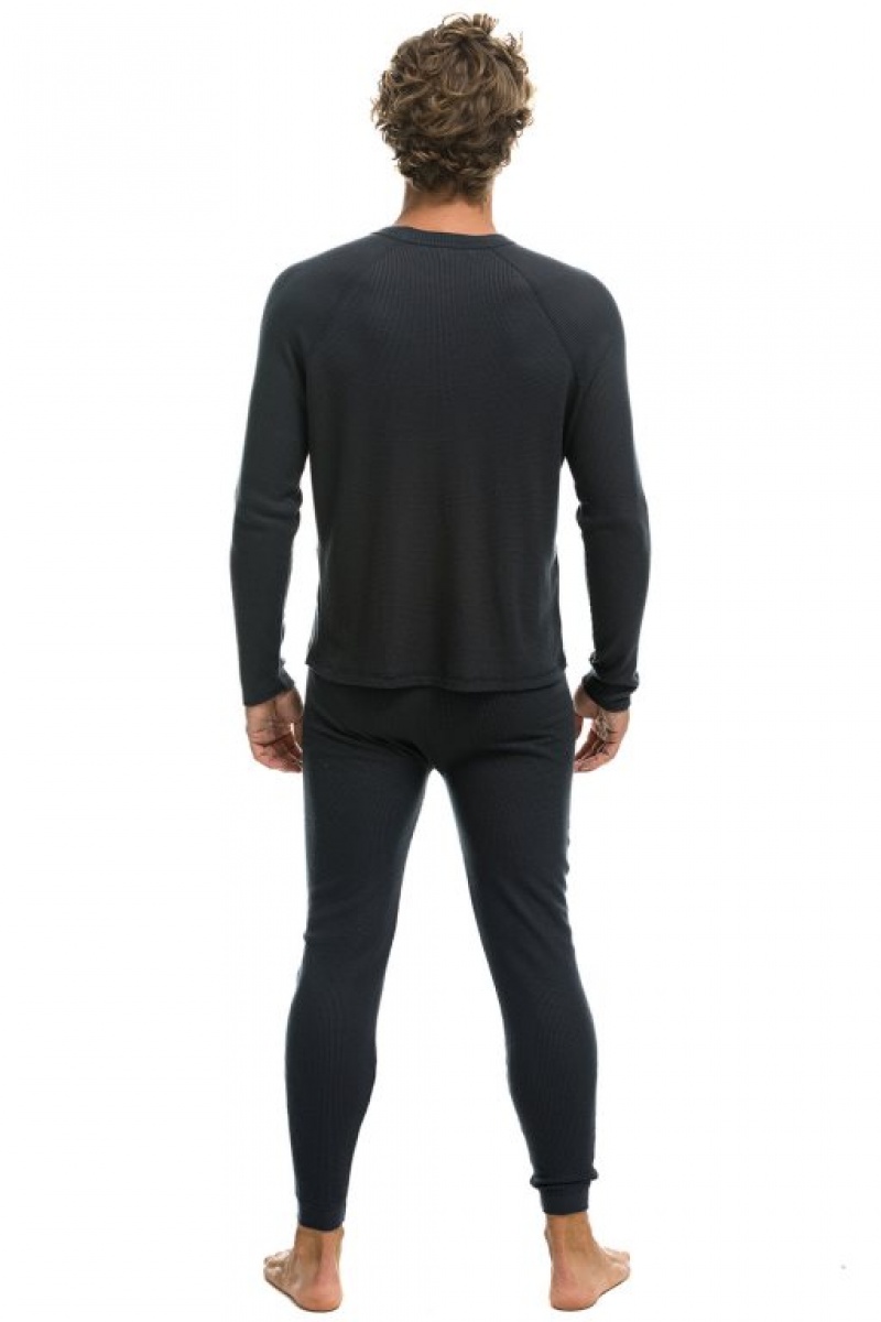 Chaquetas Aviator Nation Thermal Base Layer Set Hombre Titanium | 64SBWCEKU