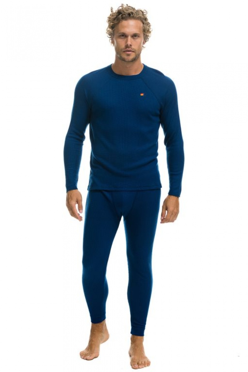 Chaquetas Aviator Nation Thermal Base Layer Set Hombre Royal | 64UZALHDI