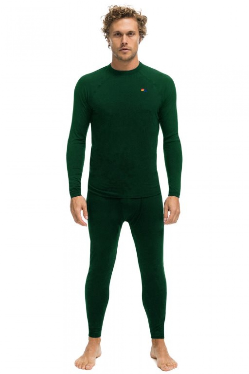 Chaquetas Aviator Nation Thermal Base Layer Set Hombre Forest | 64XNSBGAK