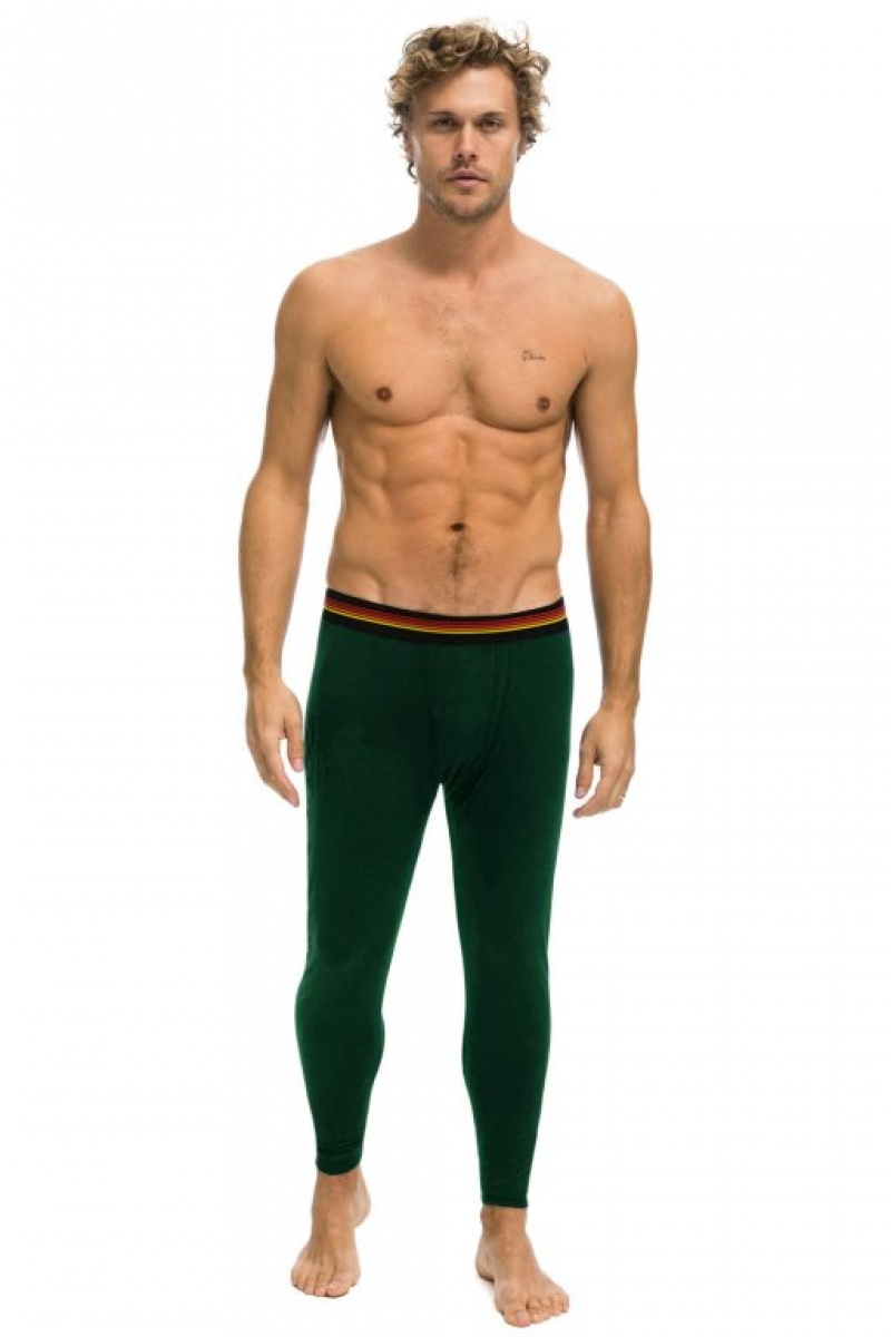 Chaquetas Aviator Nation Thermal Base Layer Set Hombre Forest | 64XNSBGAK
