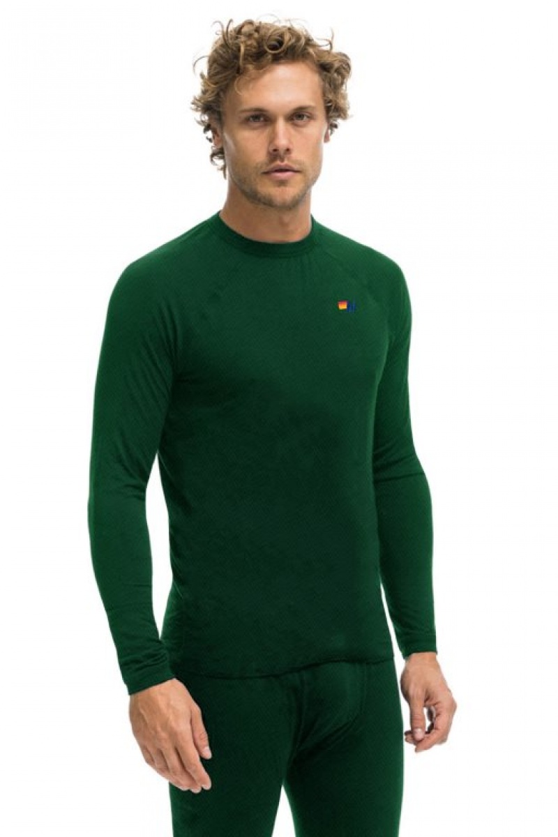 Chaquetas Aviator Nation Thermal Base Layer Set Hombre Forest | 64XNSBGAK
