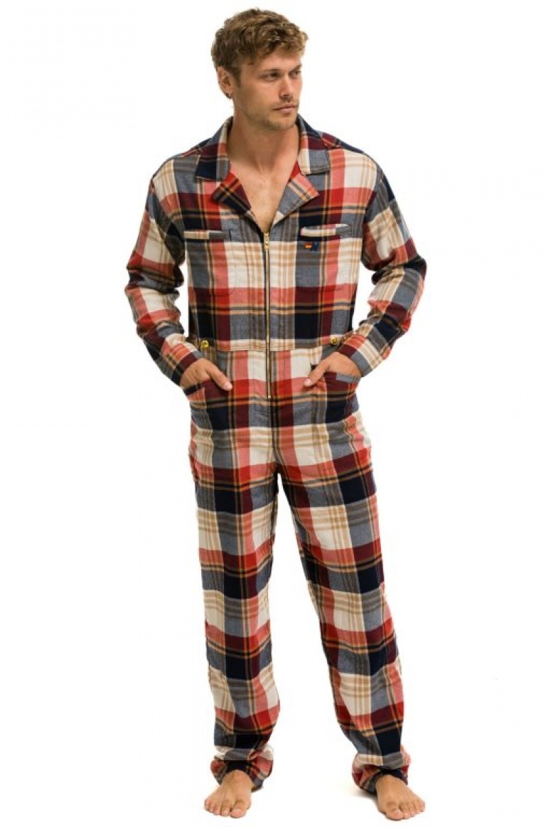 Flight Suit Aviator Nation Plaid Mujer Cowboy Plaid | 08YQGTZAJ