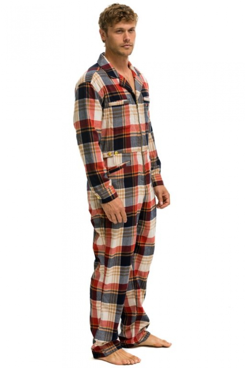 Flight Suit Aviator Nation Plaid Mujer Cowboy Plaid | 08YQGTZAJ
