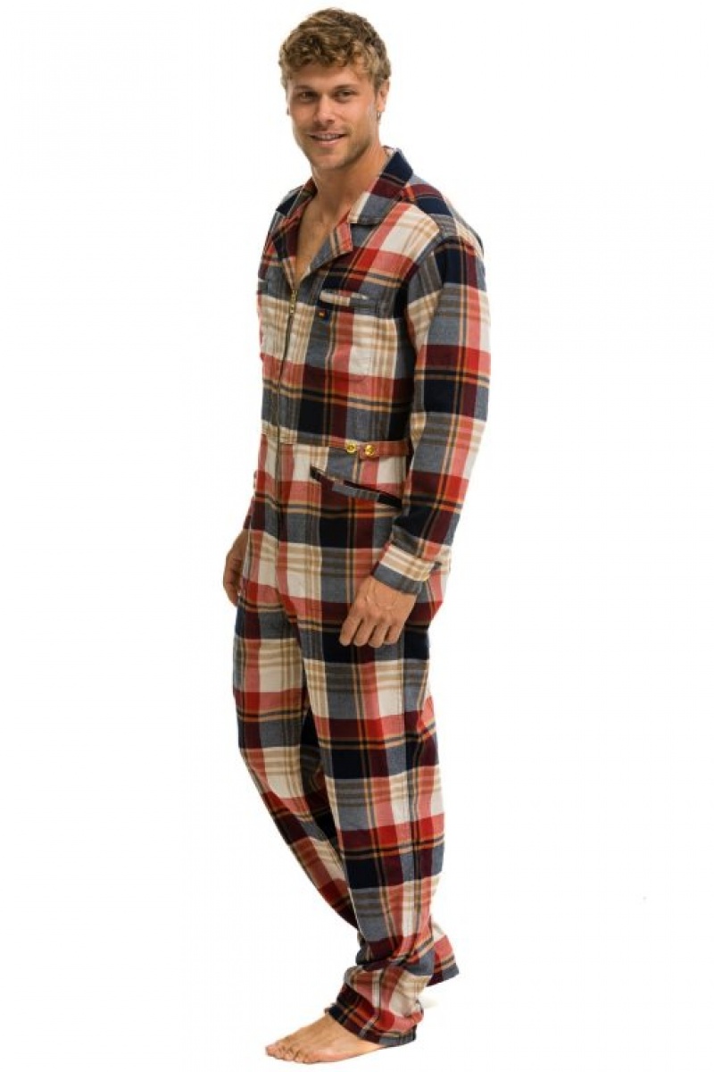 Flight Suit Aviator Nation Plaid Mujer Cowboy Plaid | 08YQGTZAJ