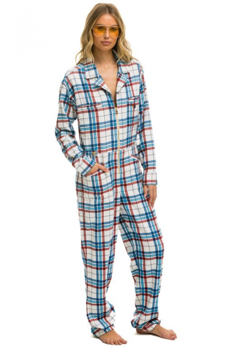 Flight Suit Aviator Nation Plaid Mujer Montauk Plaid | 08YLWZEQG