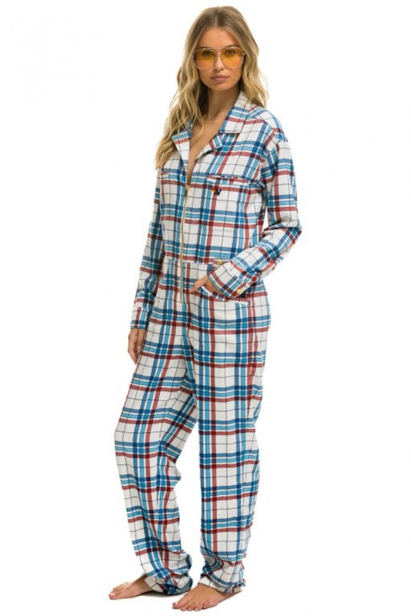 Flight Suit Aviator Nation Plaid Mujer Montauk Plaid | 08YLWZEQG