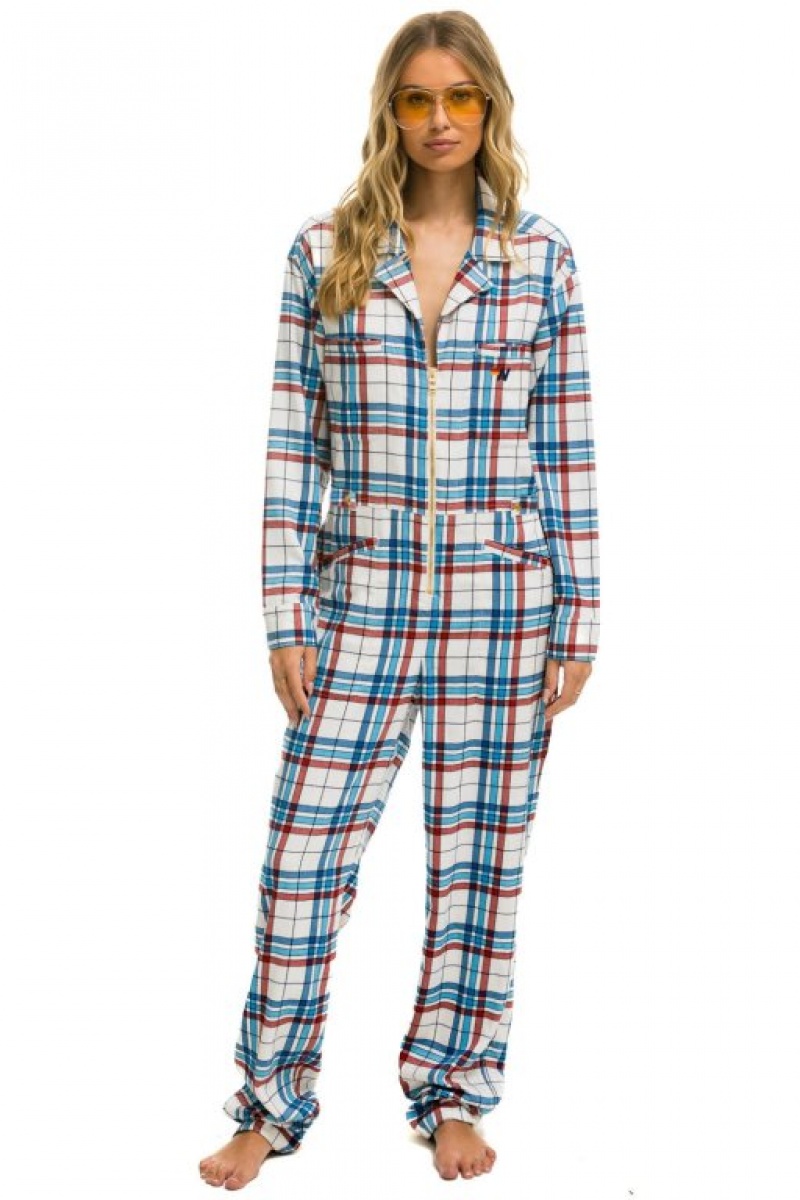 Flight Suit Aviator Nation Plaid Mujer Montauk Plaid | 08YLWZEQG