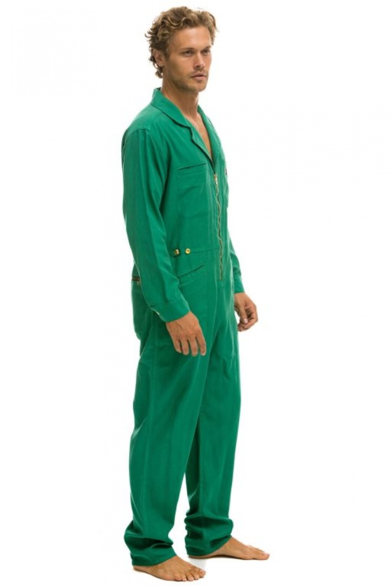 Flight Suit Aviator Nation Twill Mujer Green | 08MOZJWVA