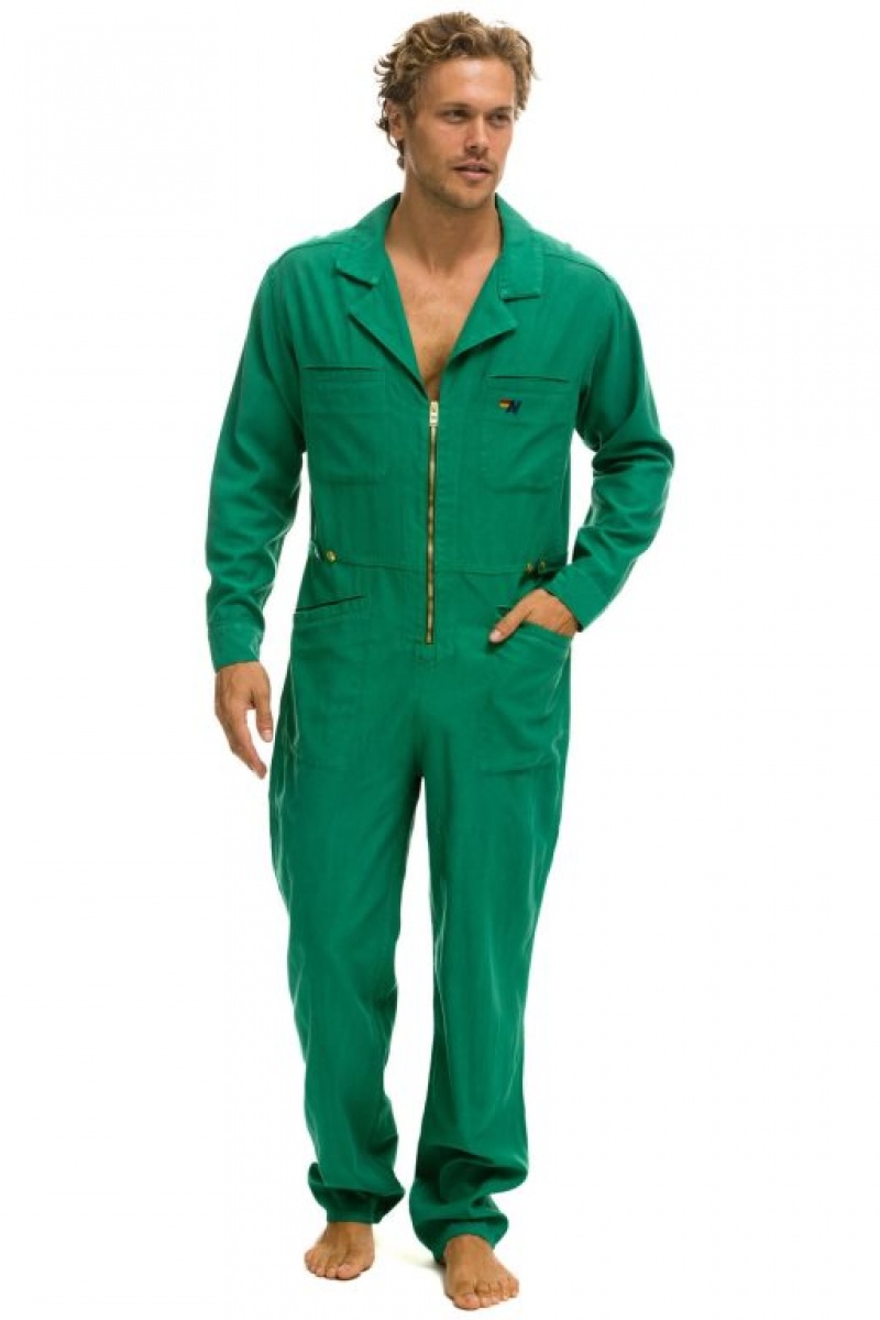 Flight Suit Aviator Nation Twill Mujer Green | 08MOZJWVA