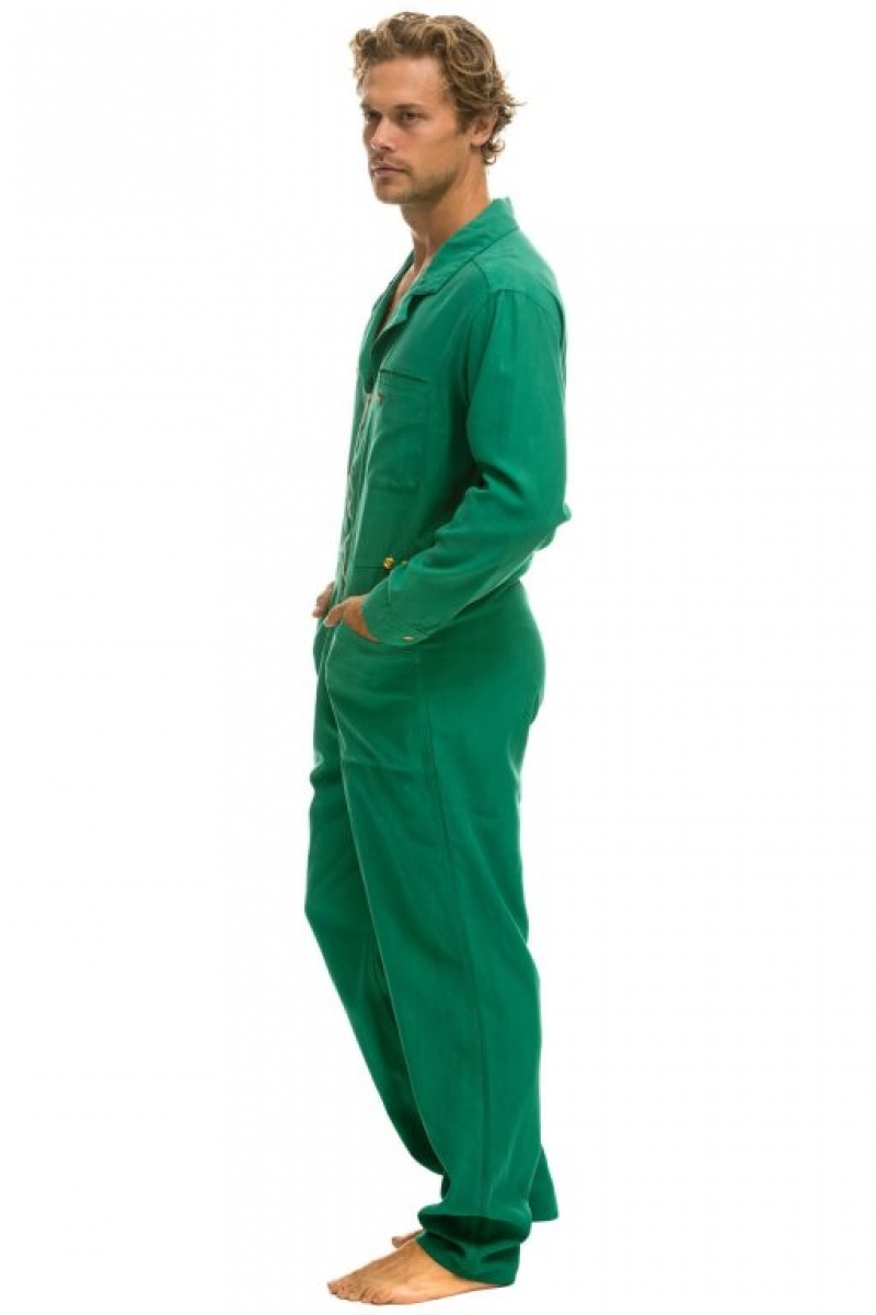 Flight Suit Aviator Nation Twill Mujer Green | 08MOZJWVA