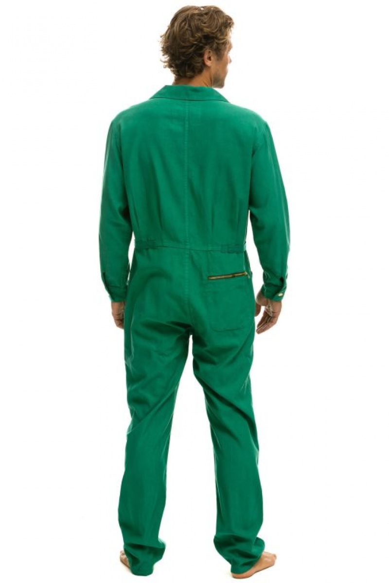 Flight Suit Aviator Nation Twill Mujer Green | 08MOZJWVA