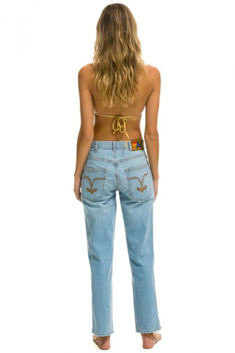 Jeans Aviator Nation Hi Rise Jessica Mujer Super Light | 41TRWMFSY