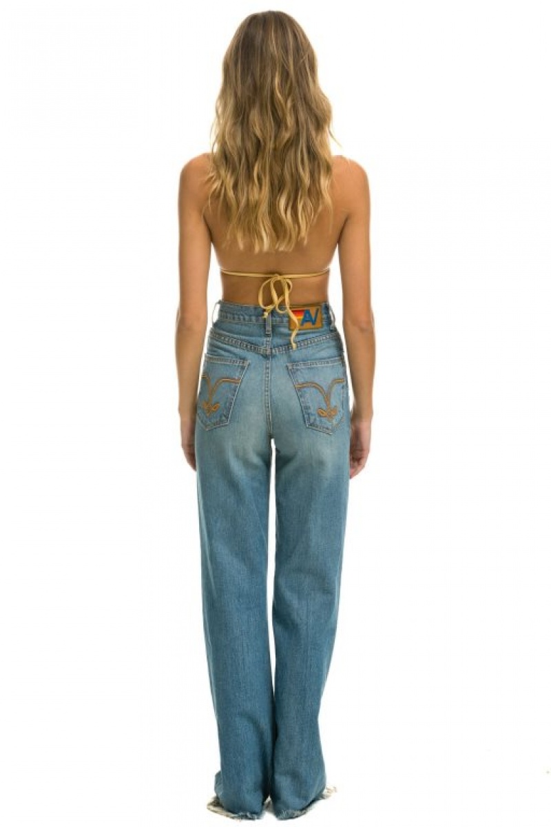 Jeans Aviator Nation Hi Rise Wide-leg Gypsy Mujer Vintage | 41SBXNYAC