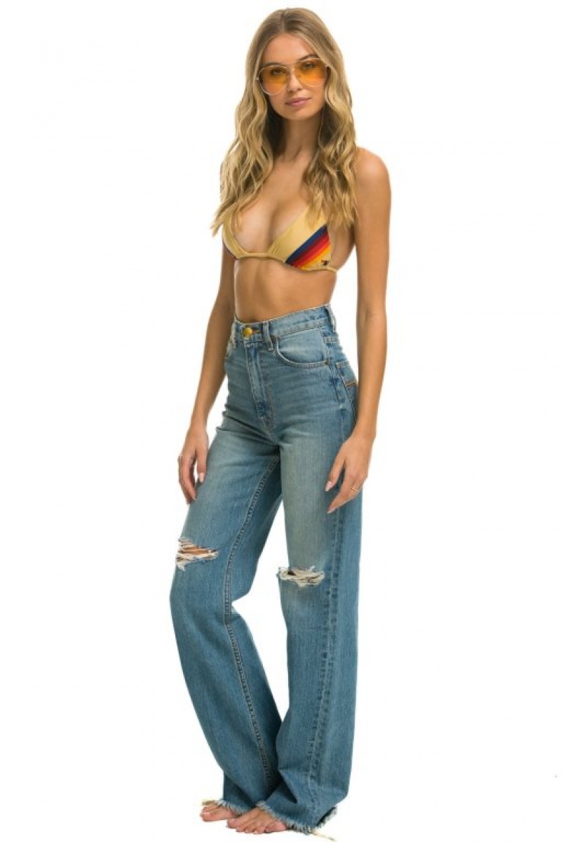 Jeans Aviator Nation Hi Rise Wide-leg Gypsy Mujer Vintage | 41SBXNYAC