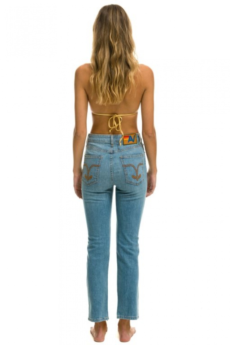 Jeans Aviator Nation High Rise Slim Boot Mujer Vintage | 41QYCJLRE