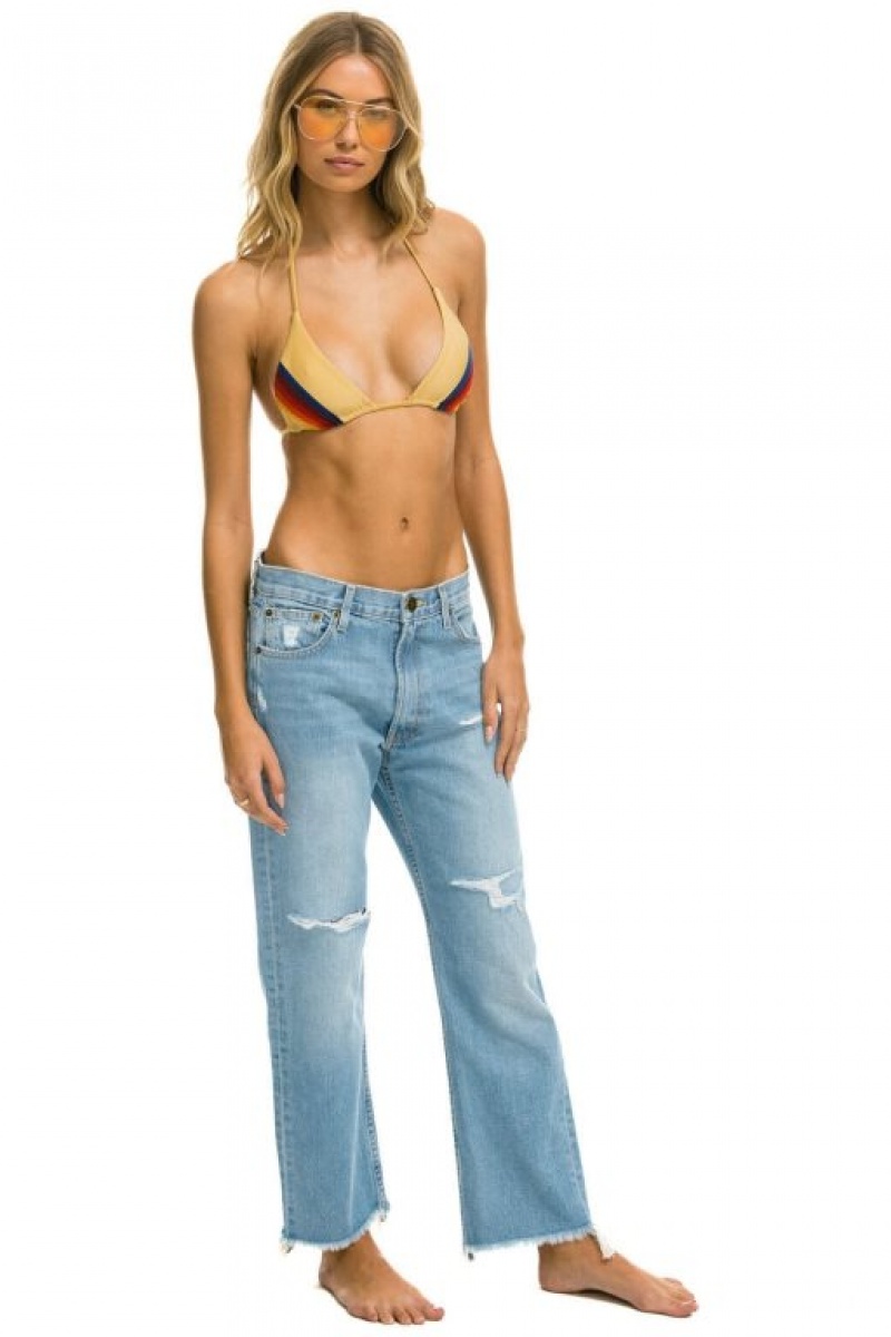 Jeans Aviator Nation Mid Rise Relaxed Surfer Mujer Super Light | 41OLISQJV