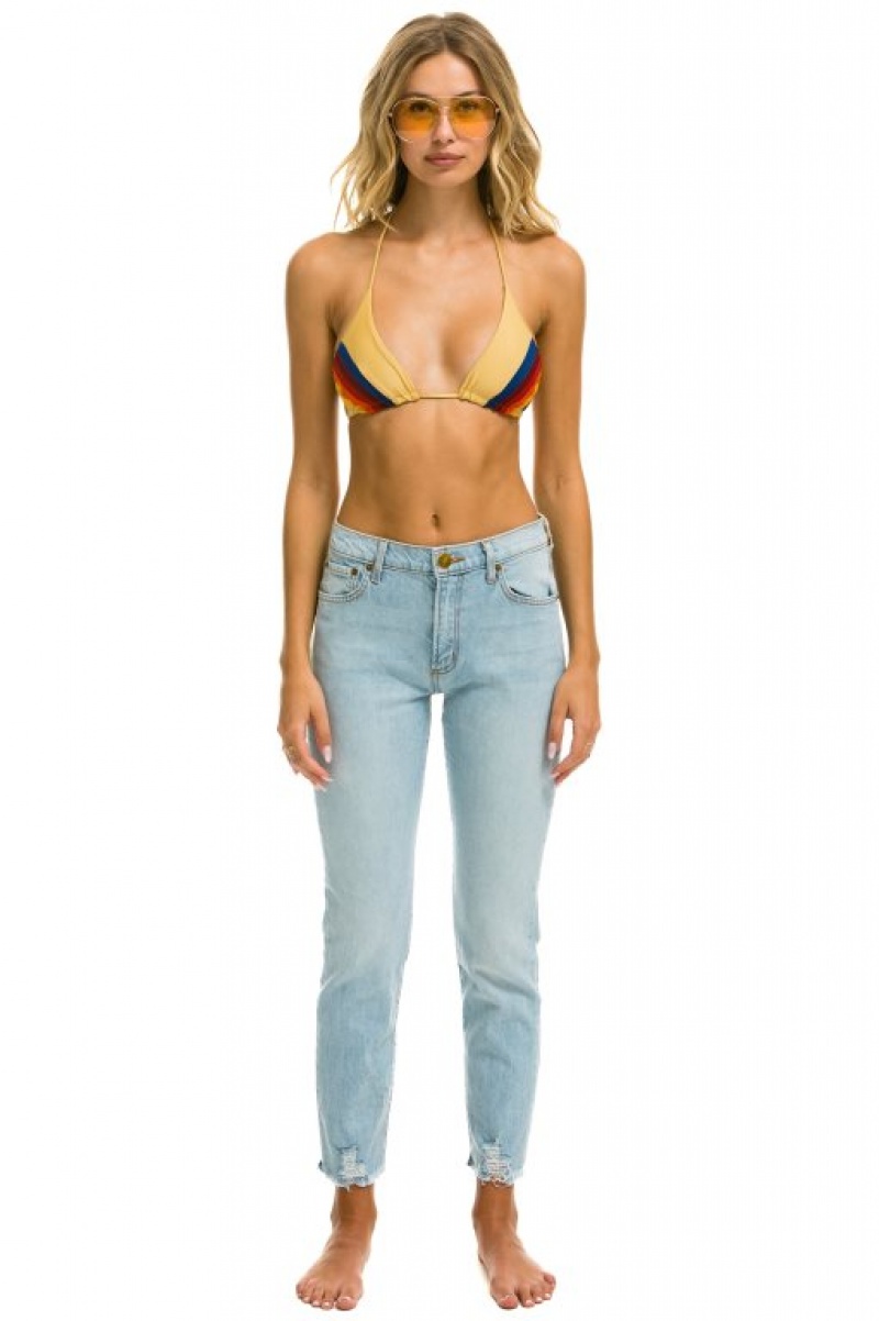 Jeans Aviator Nation Mid Rise Slim Surfer Mujer Super Light | 41NVXKWAB