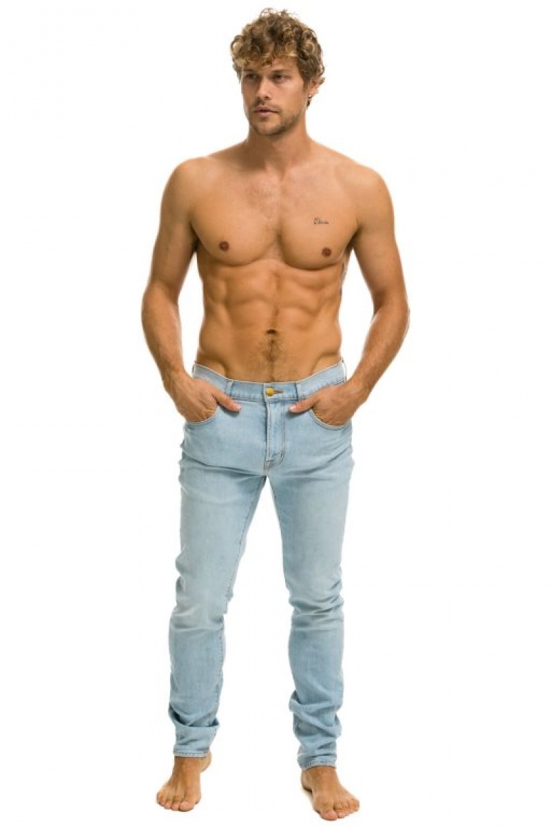 Jeans Aviator Nation Slim Fit Surfer Denim Hombre Super Light | 97GECBJIU