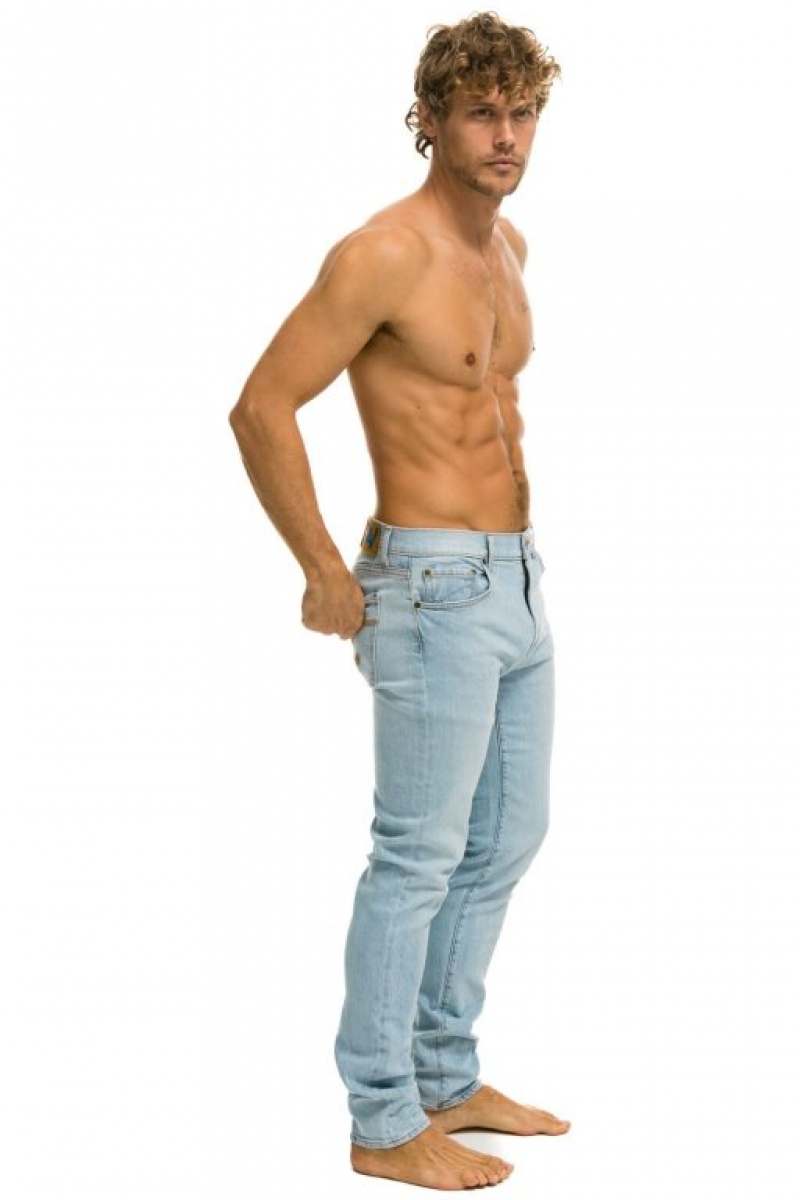 Jeans Aviator Nation Slim Fit Surfer Denim Hombre Super Light | 97GECBJIU