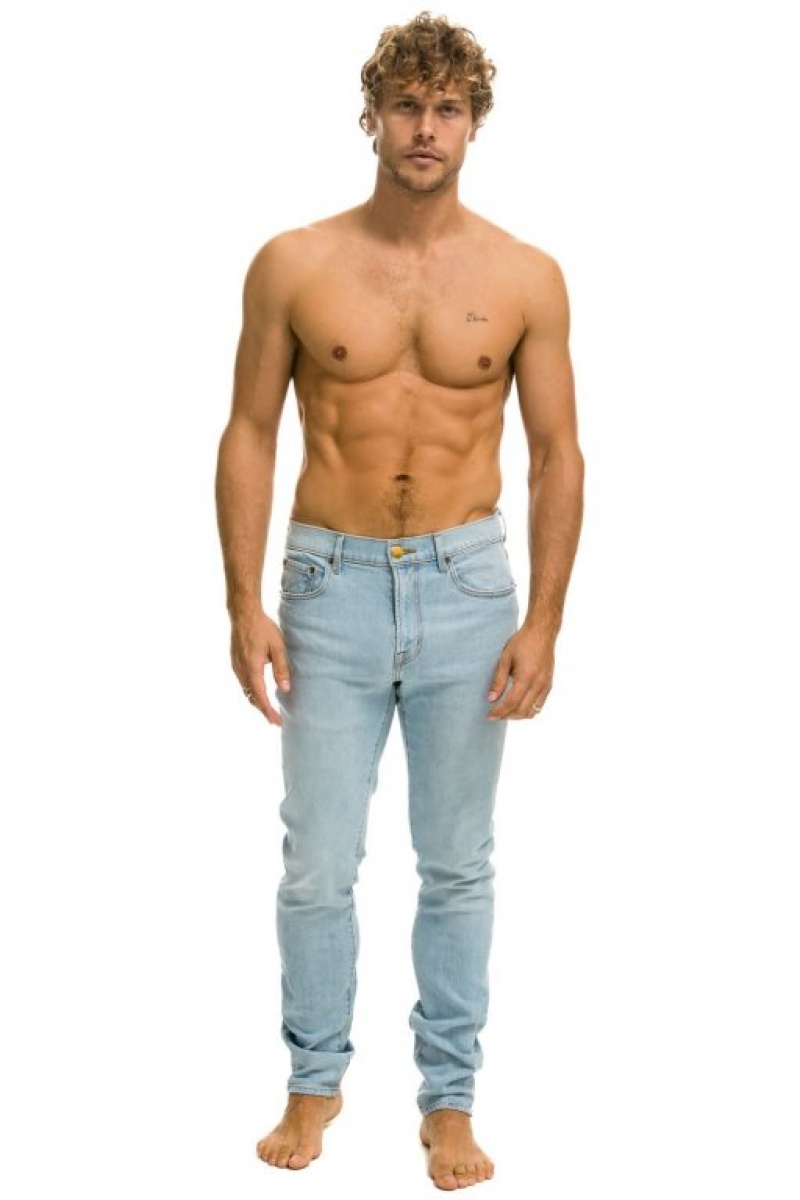 Jeans Aviator Nation Slim Fit Surfer Denim Hombre Super Light | 97GECBJIU