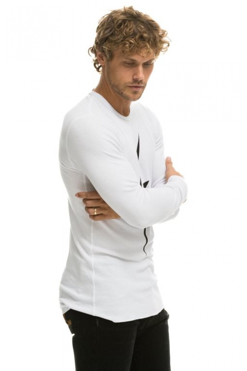 Manga Larga Aviator Nation Bolt Thermal Mujer White | 27QKASTRW