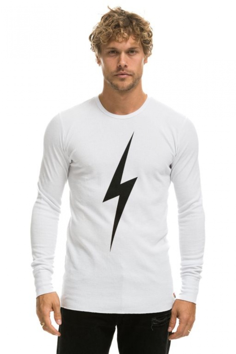 Manga Larga Aviator Nation Bolt Thermal Mujer White | 27QKASTRW