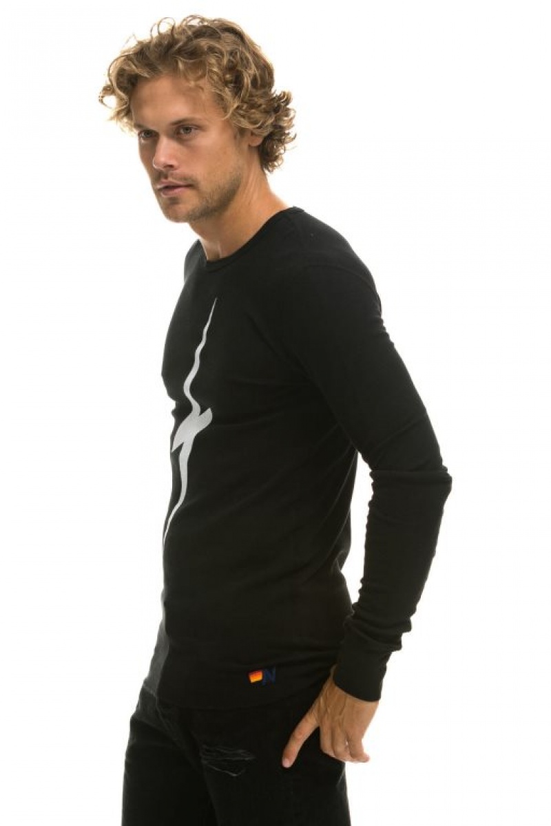Manga Larga Aviator Nation Bolt Thermal Mujer Black | 27TLZMUQV