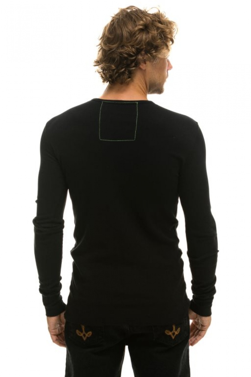 Manga Larga Aviator Nation Bolt Thermal Mujer Black | 27TLZMUQV