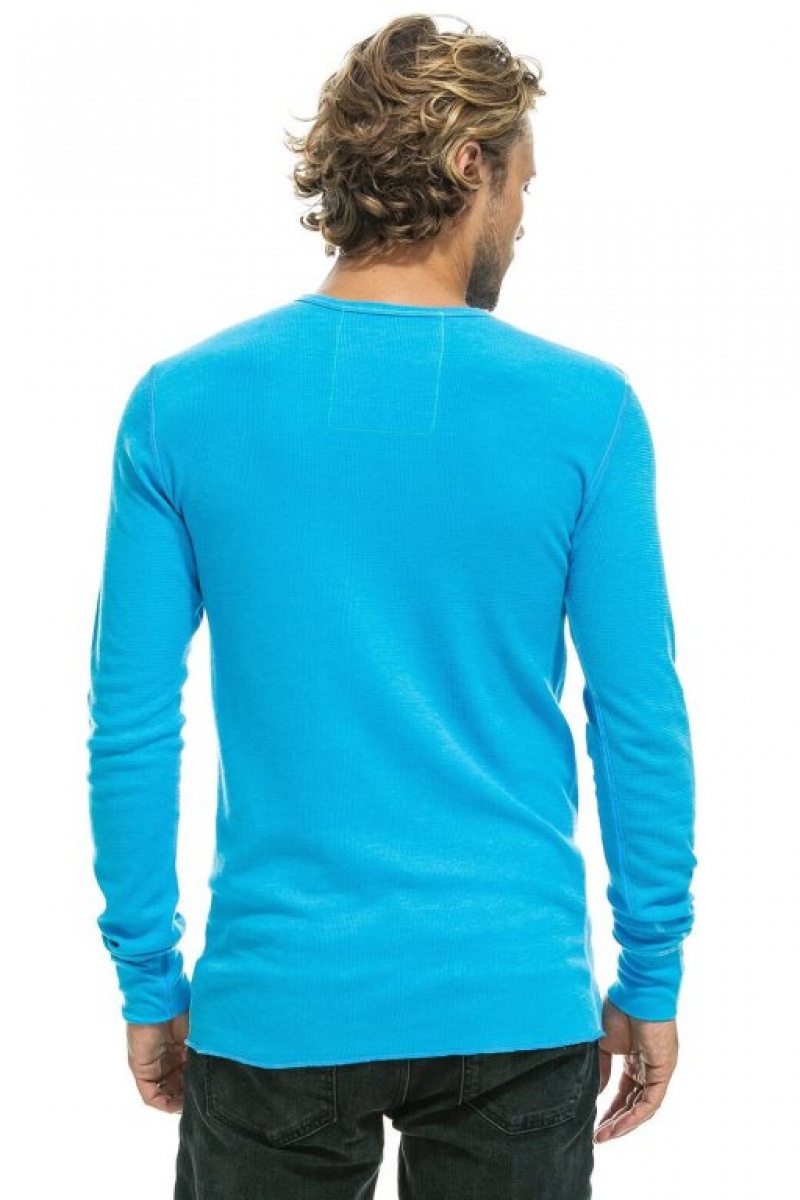 Manga Larga Aviator Nation Malibu Thermal Mujer Blue | 27UZLRQPN