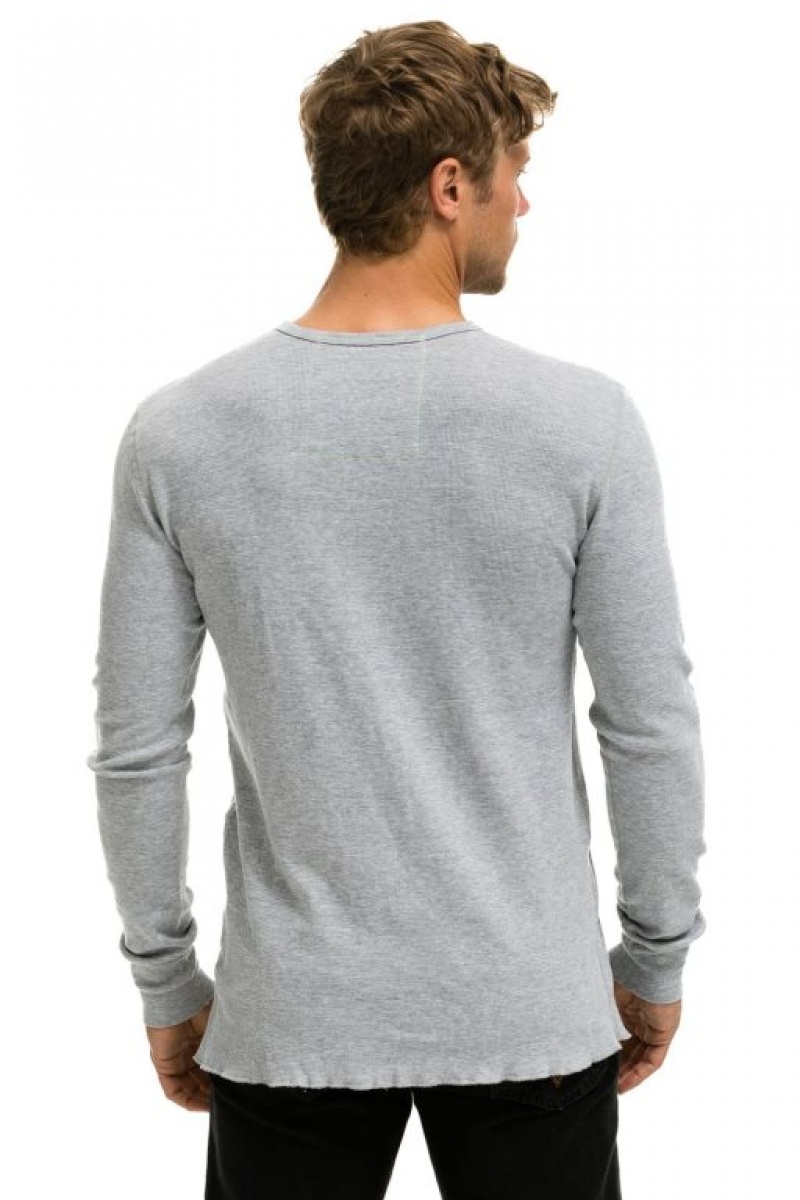 Manga Larga Aviator Nation Vail Thermal Hombre Grey | 71LQKZNHI